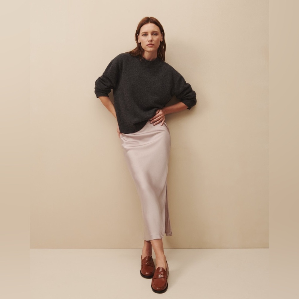 NWT $595 TWP Blythe Silk Skirt In Charmeuse
